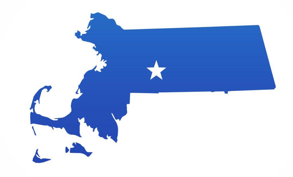 马萨诸塞州的蓝色地图可在Triton Technologies获得.